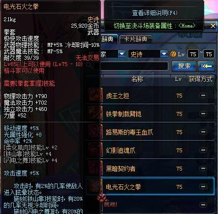 黑铁皮套装在地下城中应该搭配哪种武器使用？